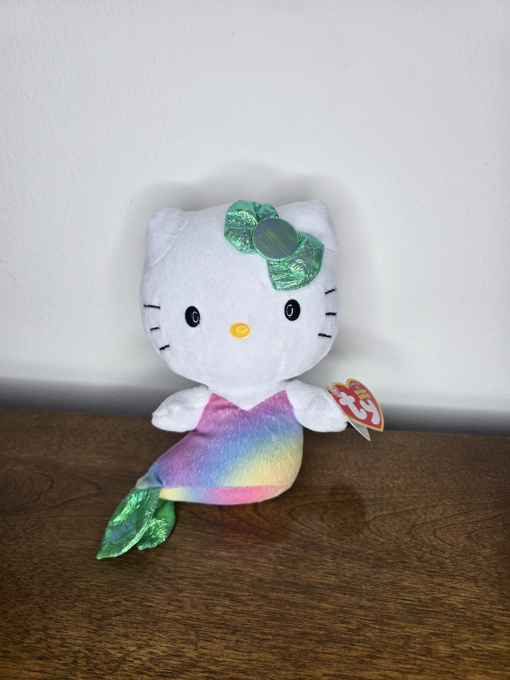 TY Hello Kitty Rainbow Mermaid Plush - White & Multi